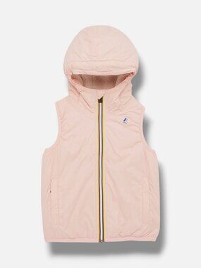 K-Way Unisex Kids Pink Orlan Orsetto Full-Zip Hooded Jacket Vest Size 3T